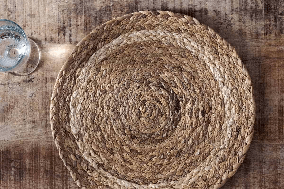 Nkuku - Lam Round Tablemats - Natural (Set of 4)