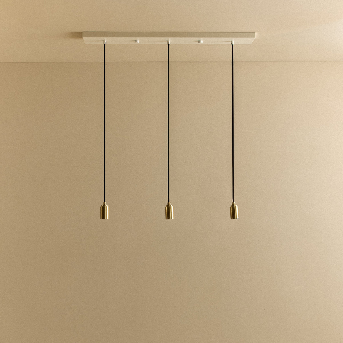 Tala Linear Triple Pendant in Brass