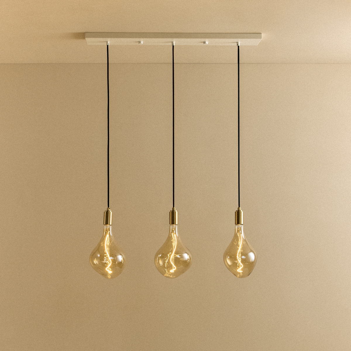 Tala Linear Triple Pendant in Brass