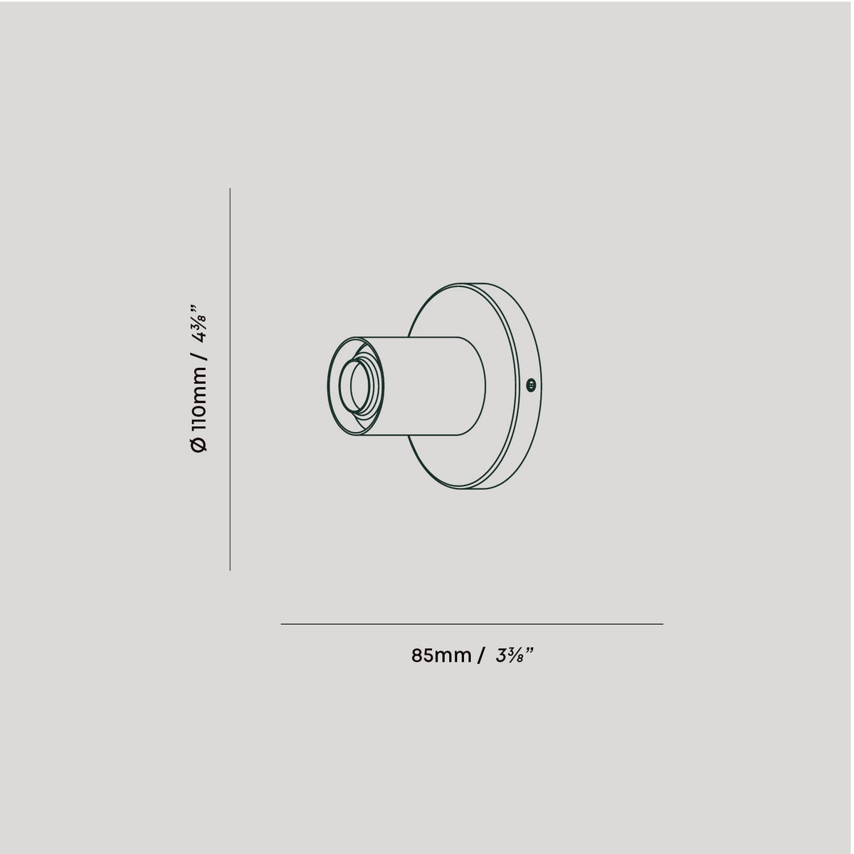 Tala Lochan Wall Light in Graphite