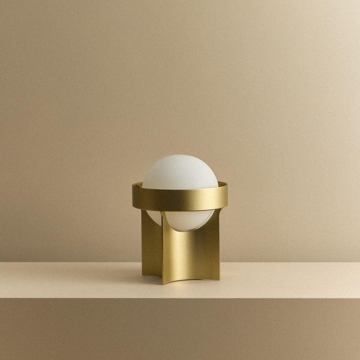 Tala Loop Table Lamp in Gold + Sphere IV
