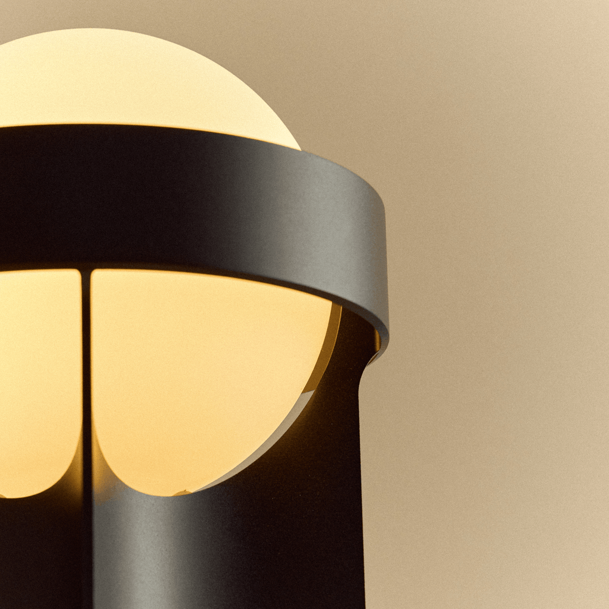 Tala Loop Table Lamp in Dark Grey + Sphere IV