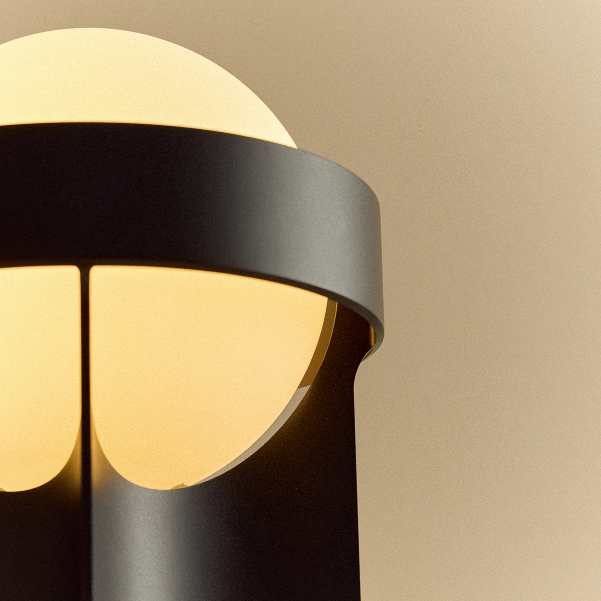 Tala Loop Table Lamp in Dark Grey + Sphere IV