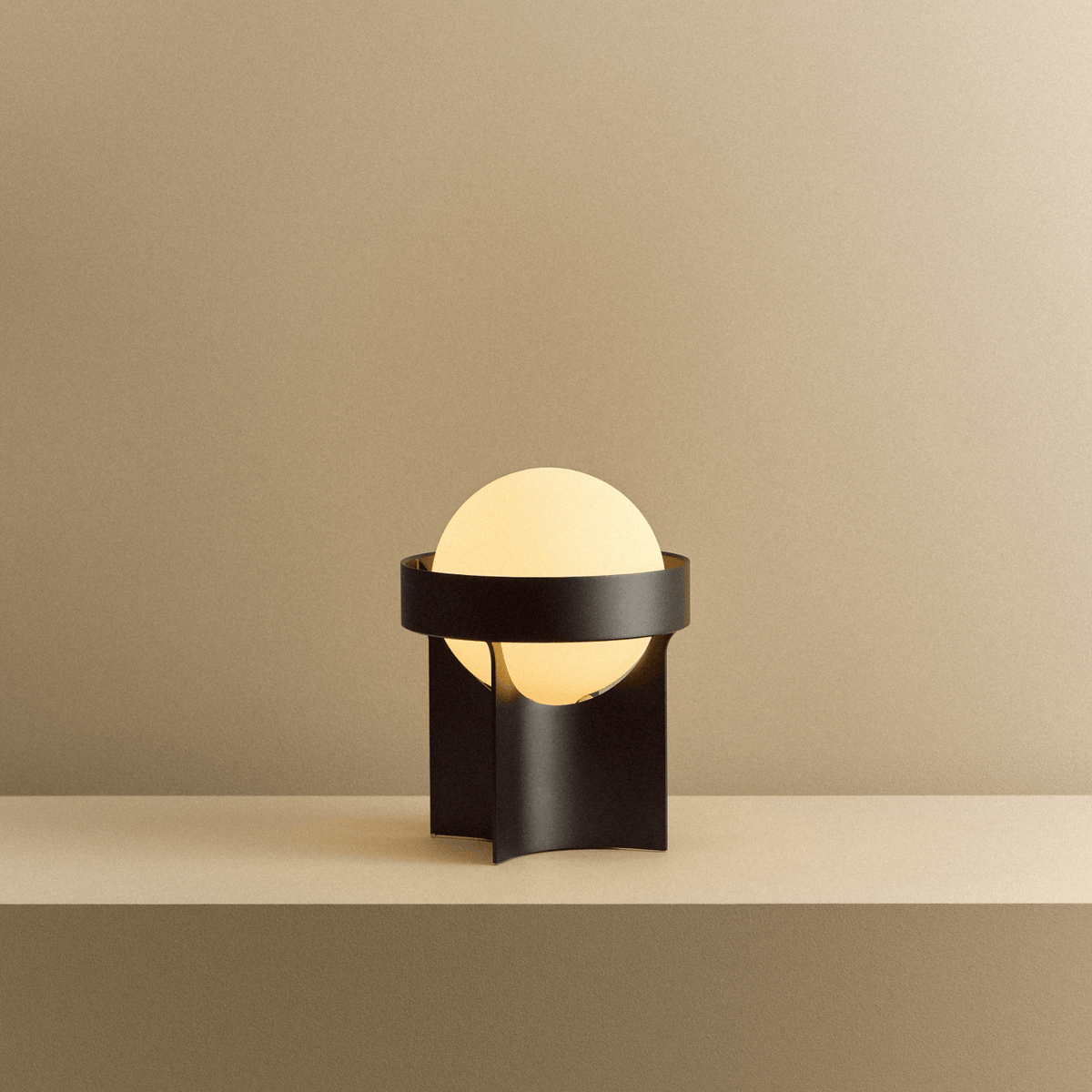 Tala Loop Table Lamp in Dark Grey + Sphere IV