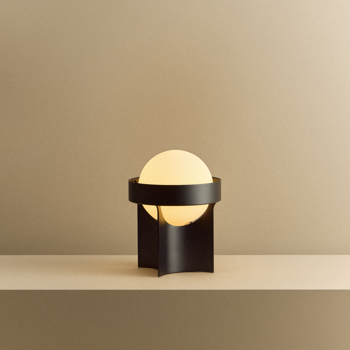 Tala Loop Table Lamp in Dark Grey + Sphere IV