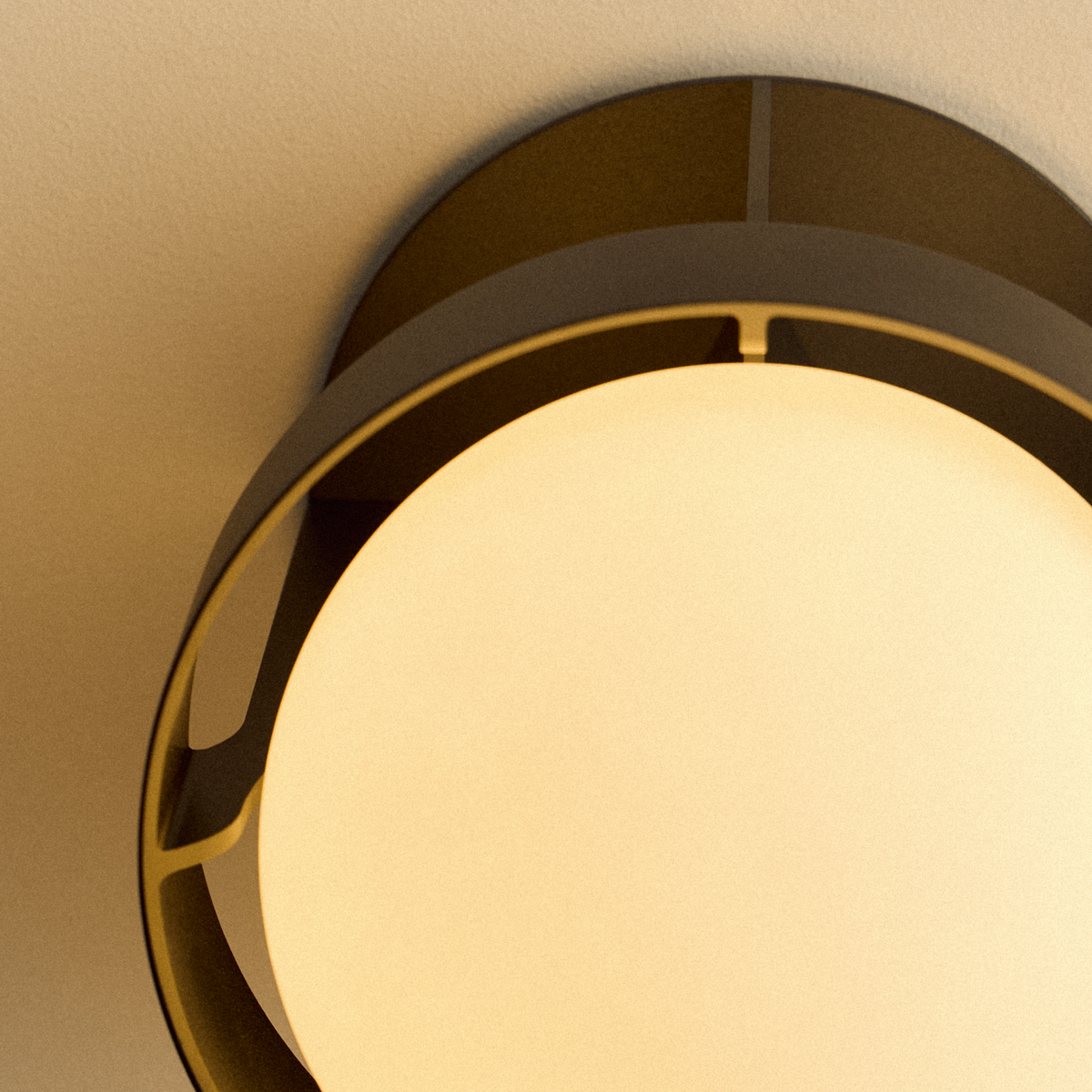 Tala Loop Wall Light in Dark Grey + Sphere IV