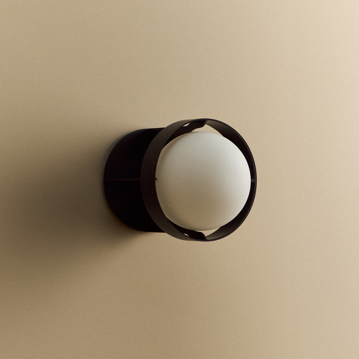 Tala Loop Wall Light in Dark Grey + Sphere IV