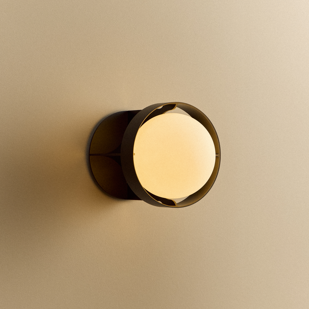 Tala Loop Wall Light in Dark Grey + Sphere IV