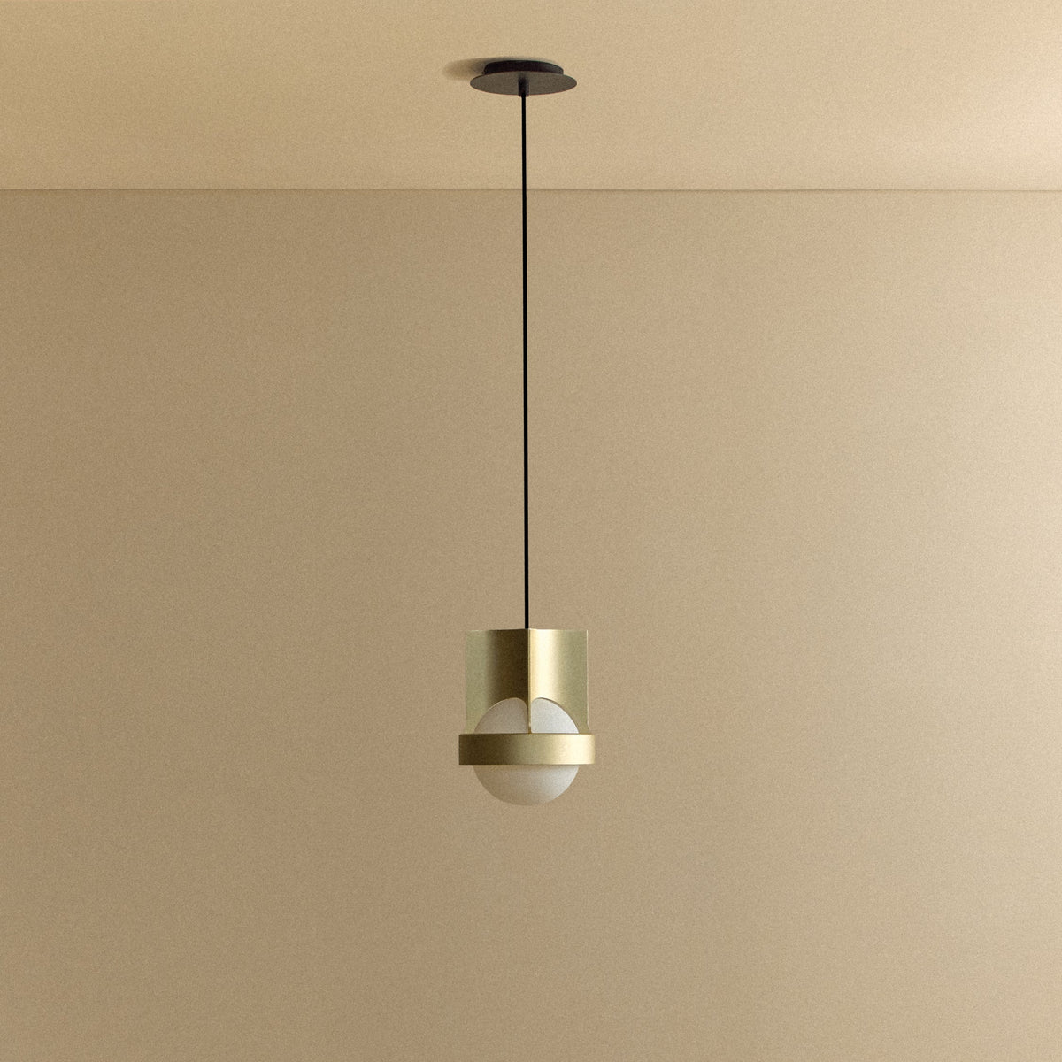 Tala Loop Single Pendant in Gold + Sphere IV