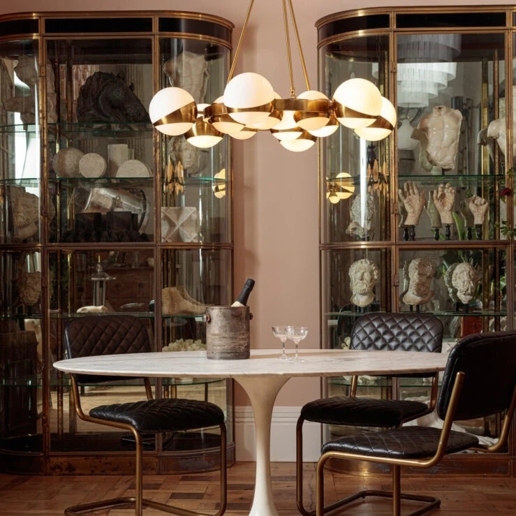 Pure White Lines Lucca Sputnik Chandelier