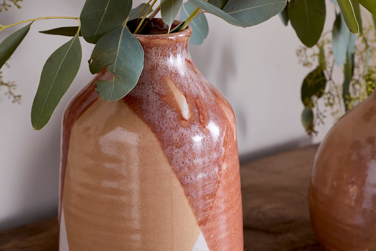 Nkuku - Lucia Ceramic Vase - Terracotta Mix - Large