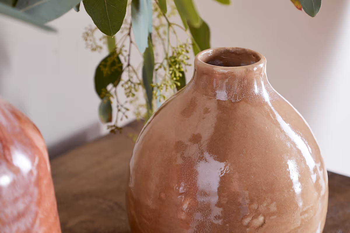 Nkuku - Lucia Ceramic Vase - Terracotta Mix - Large