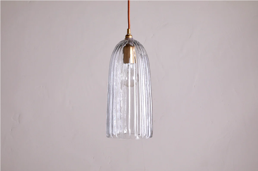 Nkuku Lumina Recycled Glass Pendant - Clear
