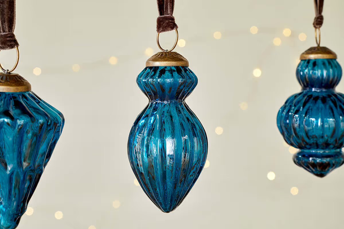 Nkuku - Manipur Baubles - Indigo (Set of 3)