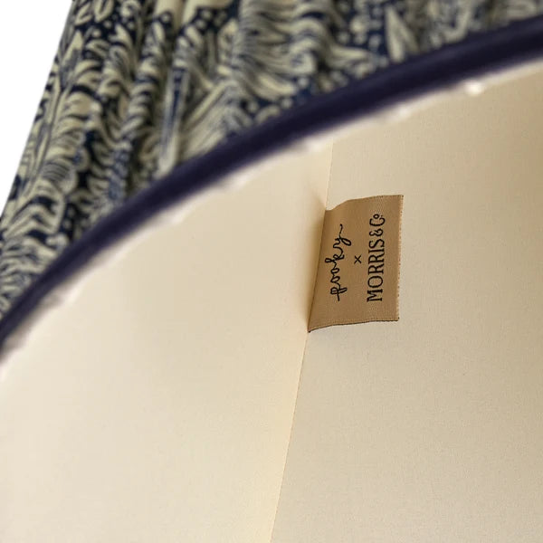 Pooky - 30cm Empire Shade - Indigo Marigold Linen - Morris & Co.
