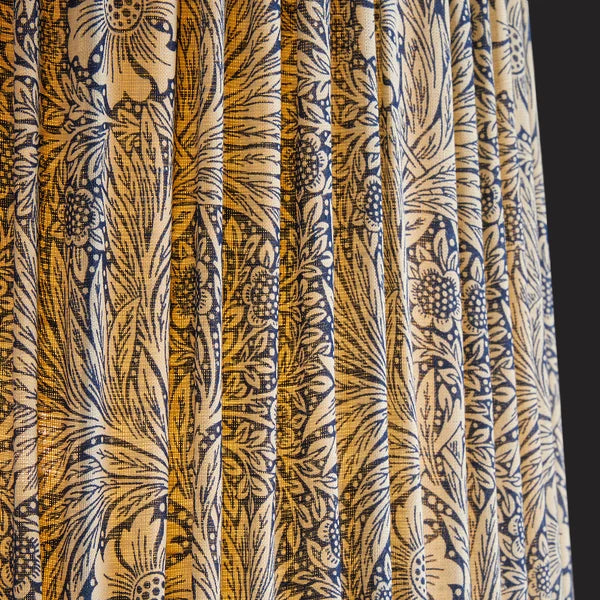 Pooky - 30cm Empire Shade - Indigo Marigold Linen - Morris & Co.