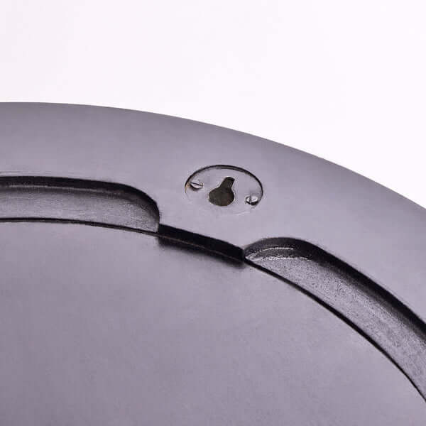 Pooky - Audrey Mirror back view showing the locking mechanism and wood texture details.