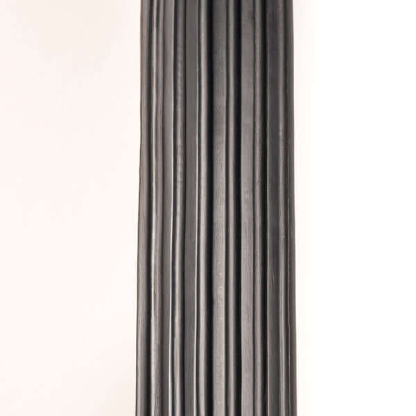 Pooky - Benedict Mirror - Ebony Wood close-up of the elegant curved black wood frame detailing.