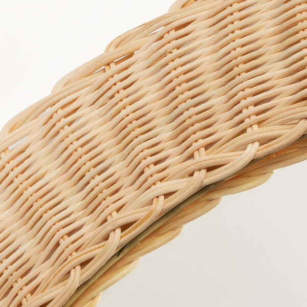 Pooky - Chui Mirror - Natural Woven Cane detailed view of natural woven cane material.