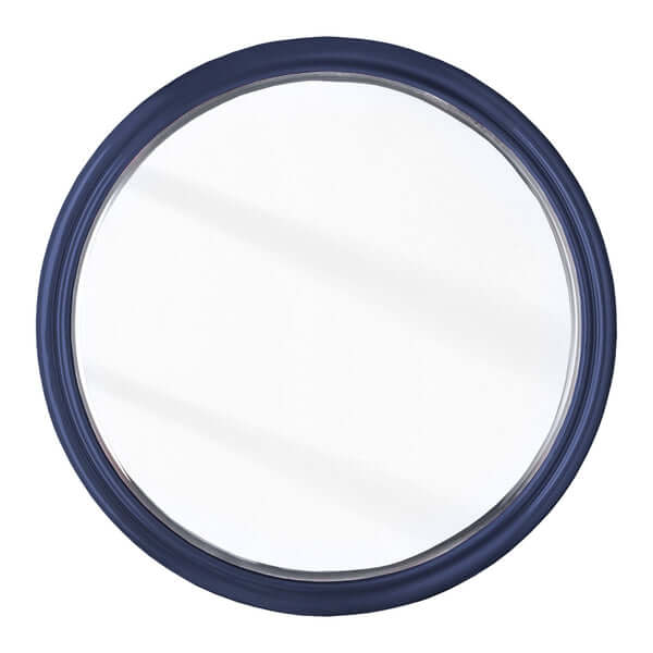 Pooky - Larger Cinders Mirror - Blue with lacquered finish and beaded rim, 80cm diameter.