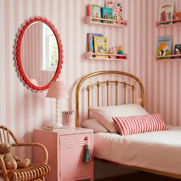 Pooky - Frill Mirror - Pink and Red