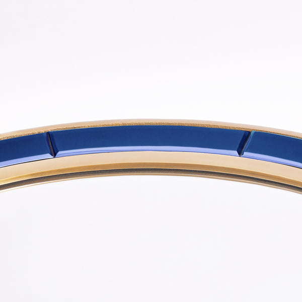 Pooky - Lillian Mirror - Blue Glass with Gold