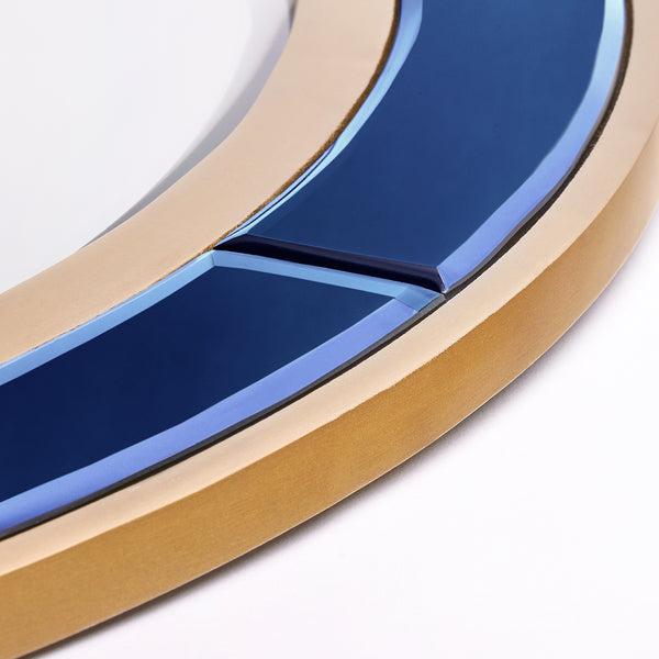 Pooky - Lillian Mirror - Blue Glass with Gold