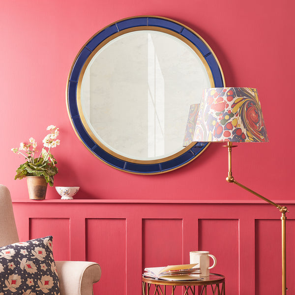 Pooky - Lillian Mirror - Blue Glass with Gold