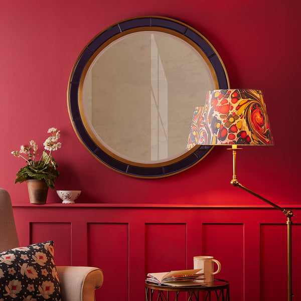 Pooky - Lillian Mirror - Blue Glass with Gold