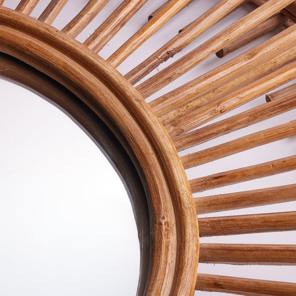 Pooky - Spirali Mirror - Natural Rattan