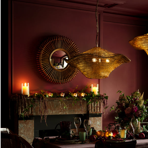 Pooky - Spirali Mirror - Natural Rattan