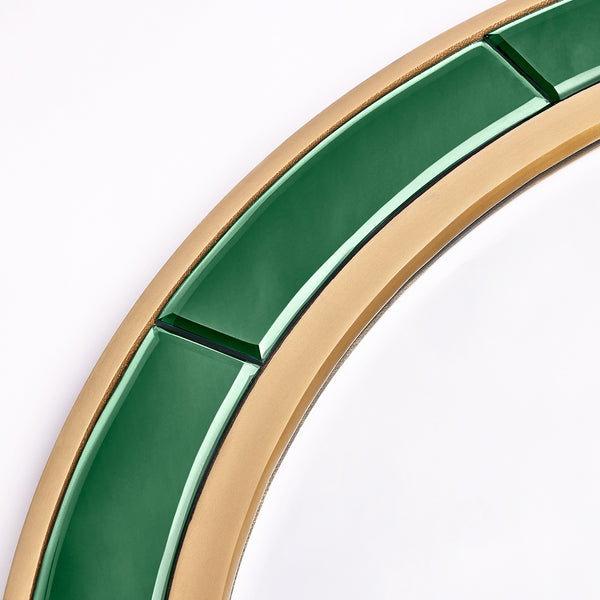 Pooky - Zelda Mirror - Green Glass with Gold