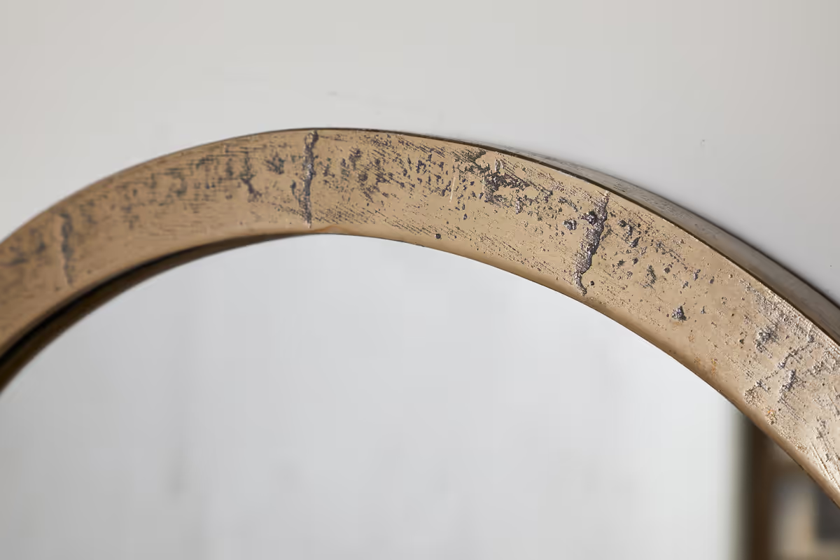 Nkuku - Murwara Wall Mirror - Antique Brass - Small