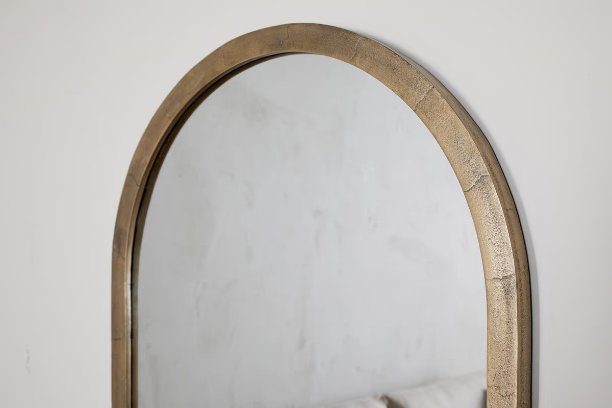 Nkuku - Murwara Wall Mirror - Antique Brass - Small