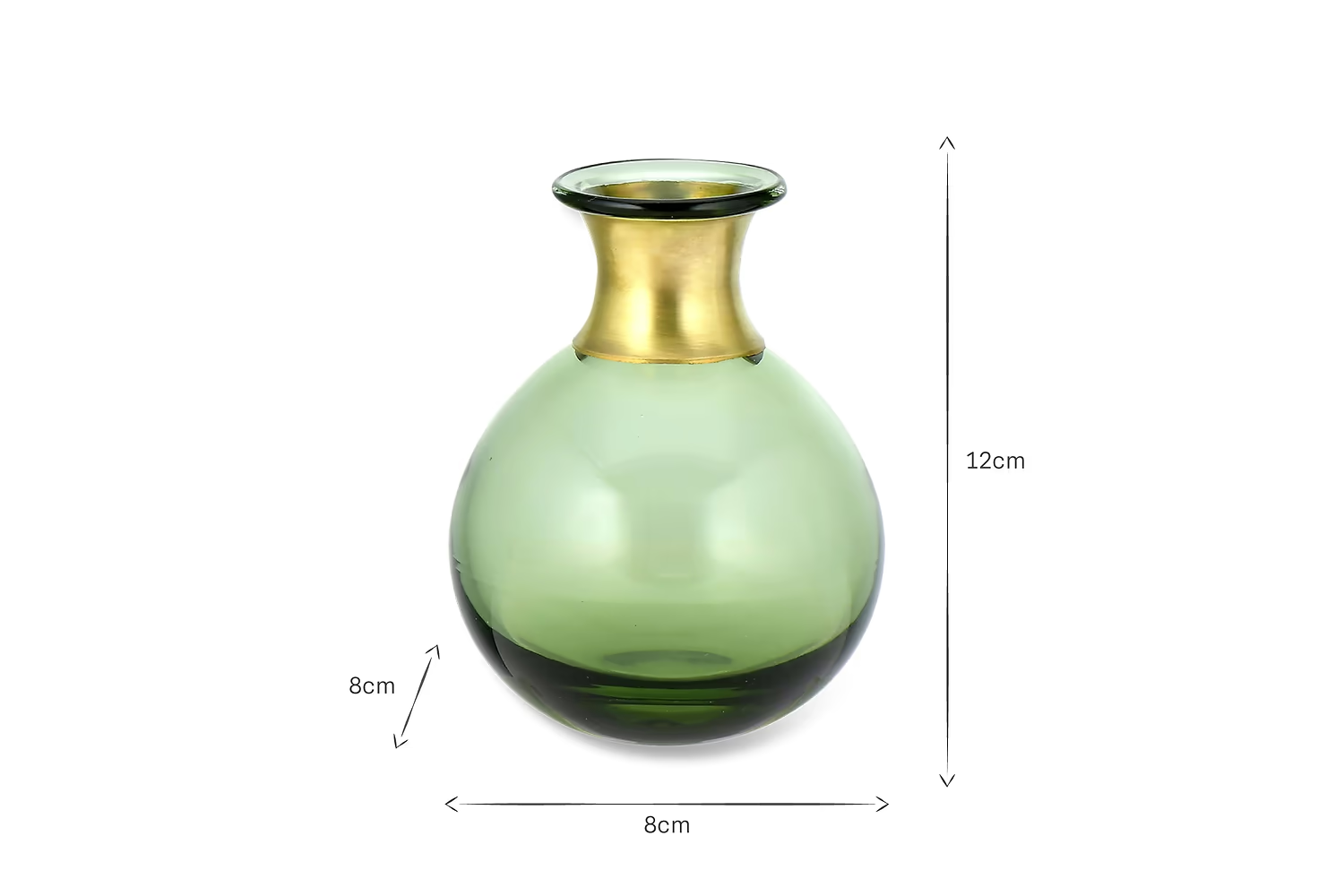 Nkuku - Miza Mini Glass Vase - Green - Small