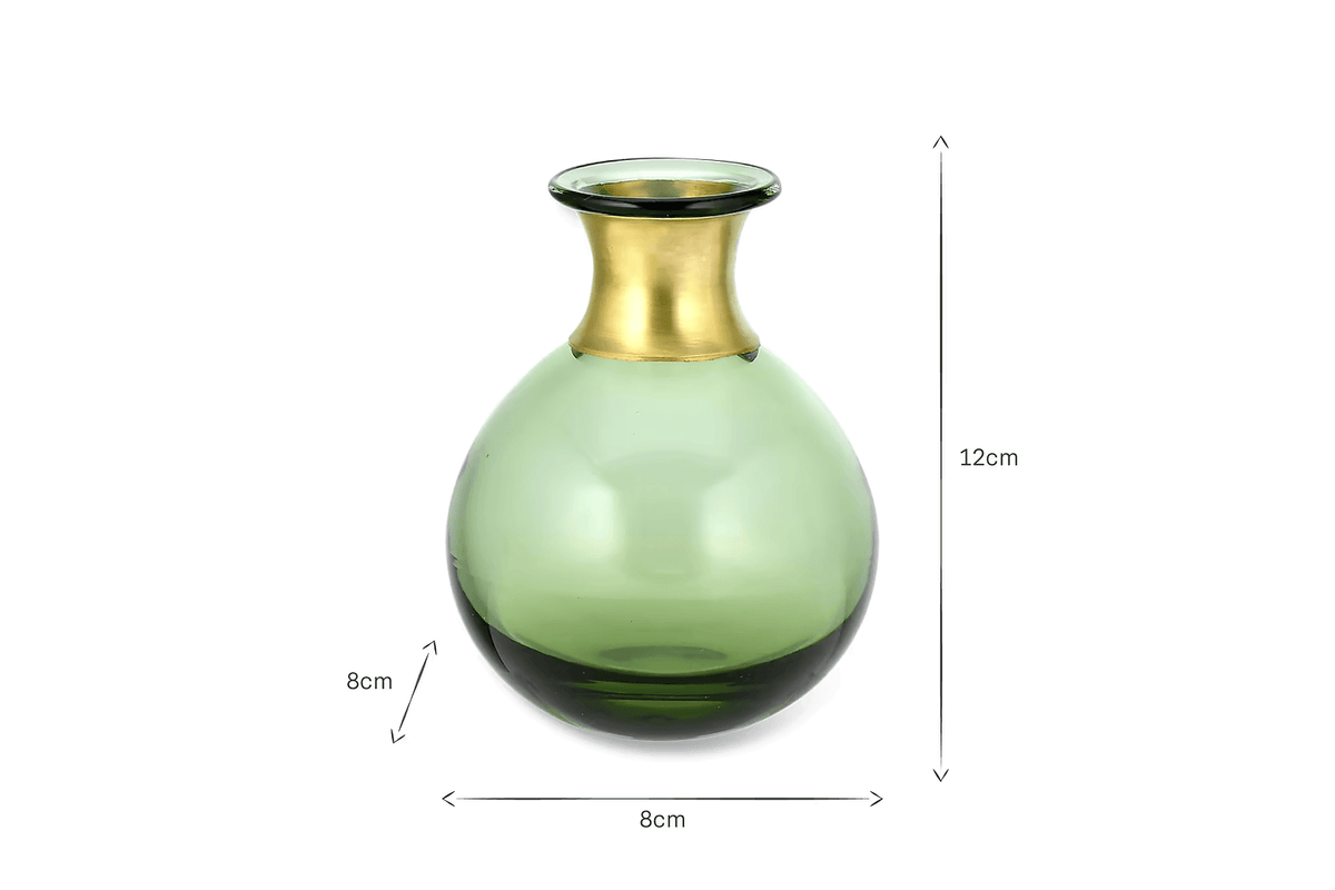 Nkuku - Miza Mini Glass Vase - Green - Small