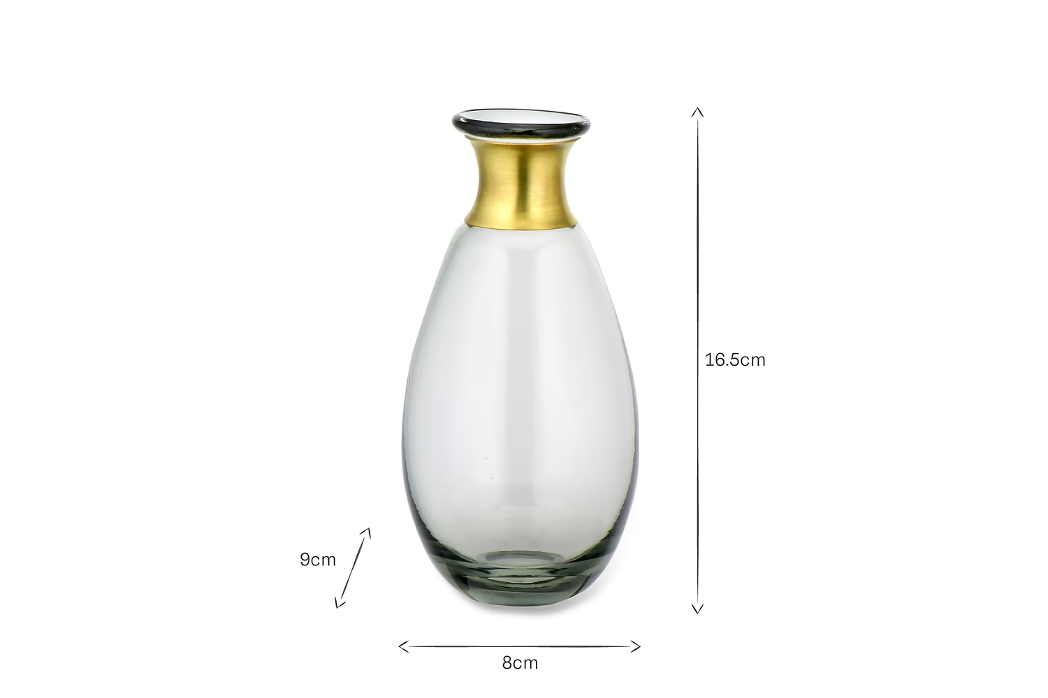 Nkuku - Miza Mini Glass Vase - Smoke - Large