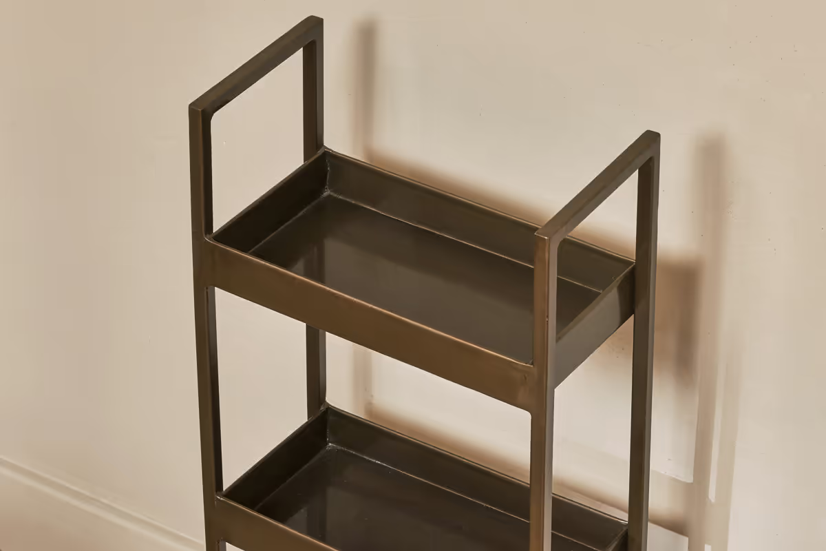 Nkuku - Mahi Bathroom Storage Caddy - Antique Brass