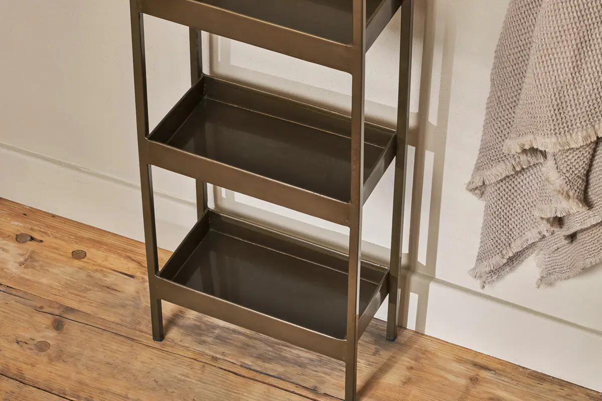 Nkuku - Mahi Bathroom Storage Caddy - Antique Brass