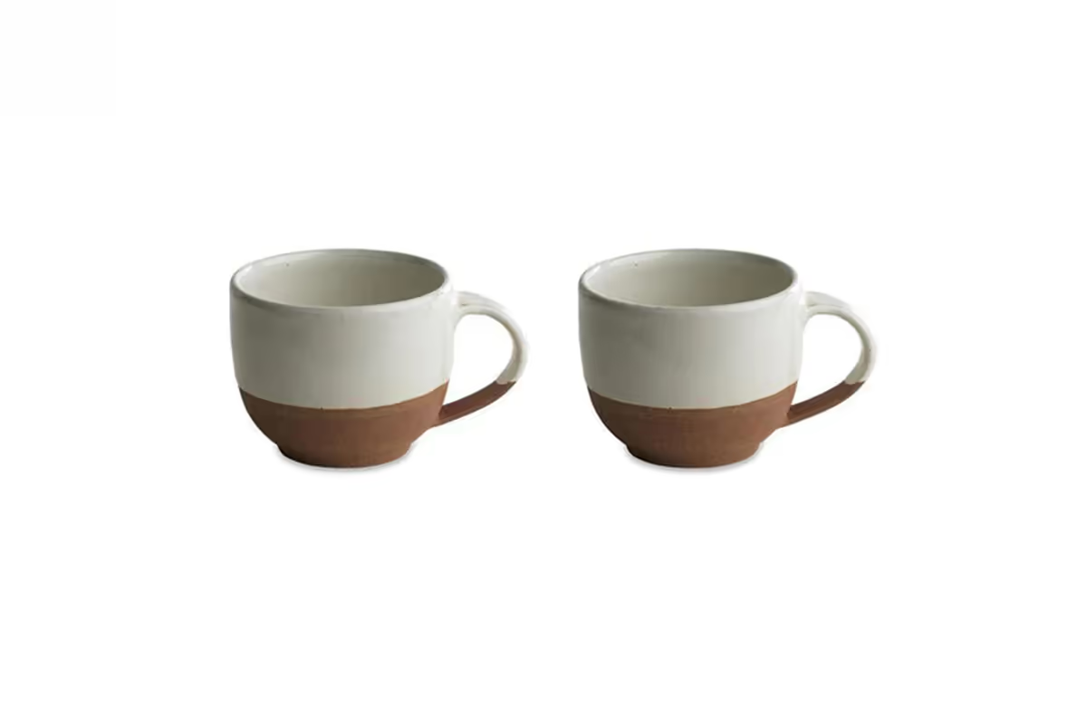 Nkuku - Mali Coffee Mug - White (Set of 2)