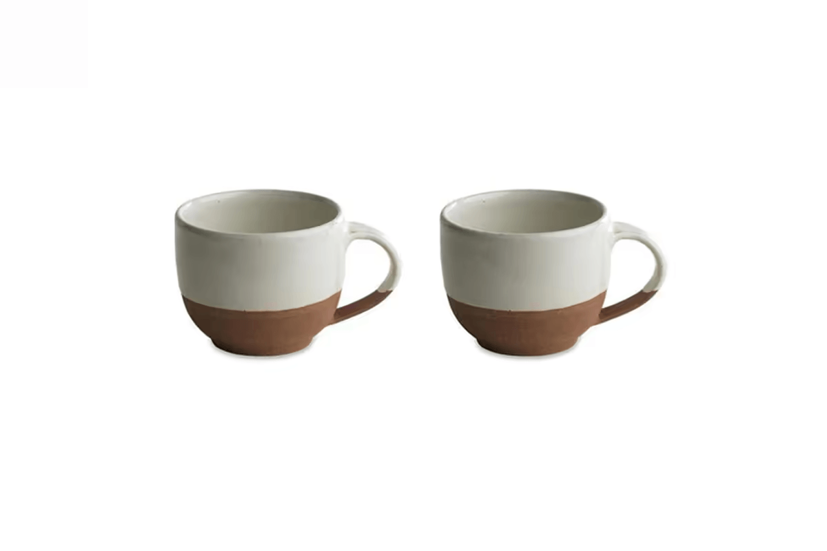 Nkuku - Mali Coffee Mug - White (Set of 2)