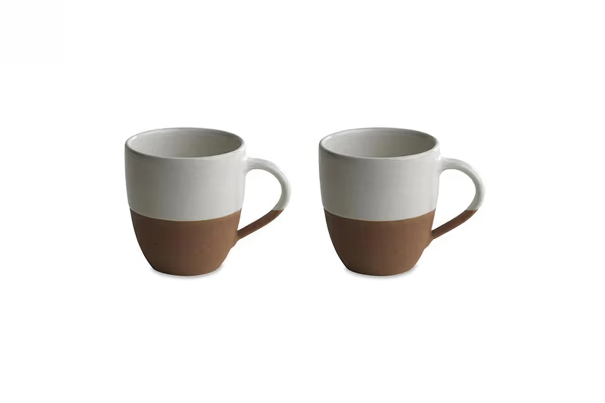 Nkuku - Mali Large Mug - White (Set of 2)