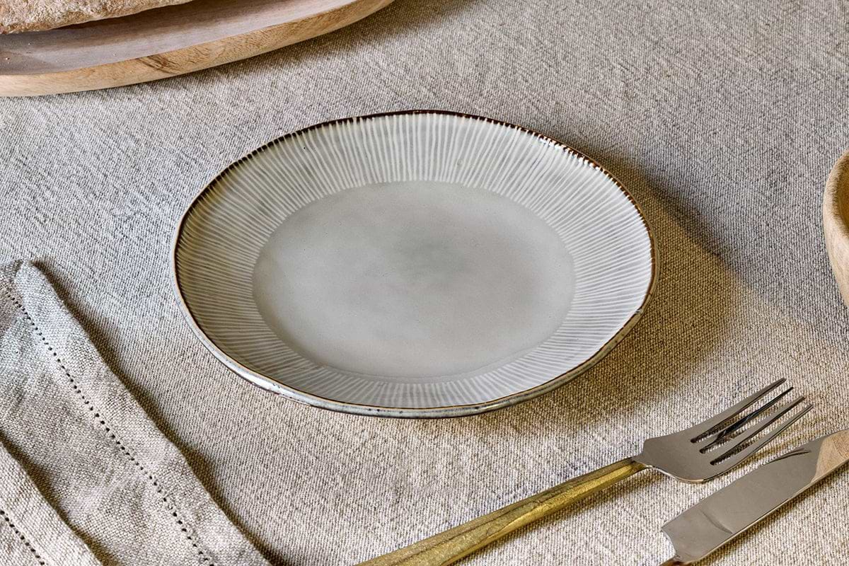 Nkuku - Malia Dinnerware Set - Cream (Set of 12)