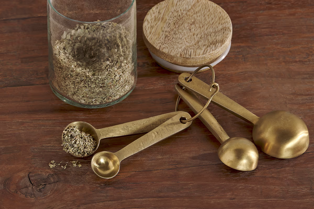 Nkuku - Mane Measuring Spoons - Brushed Gold