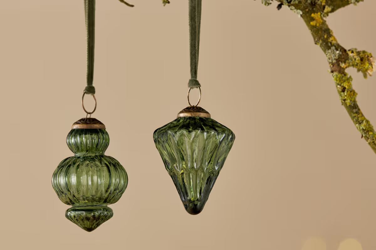 Nkuku - Manipur Baubles - Green (Set of 3)