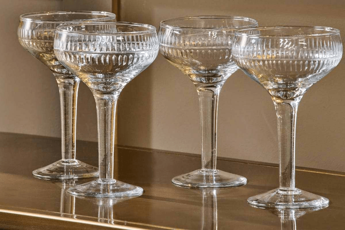 Nkuku - Mila Champagne Glass - Clear - (Set of 4)