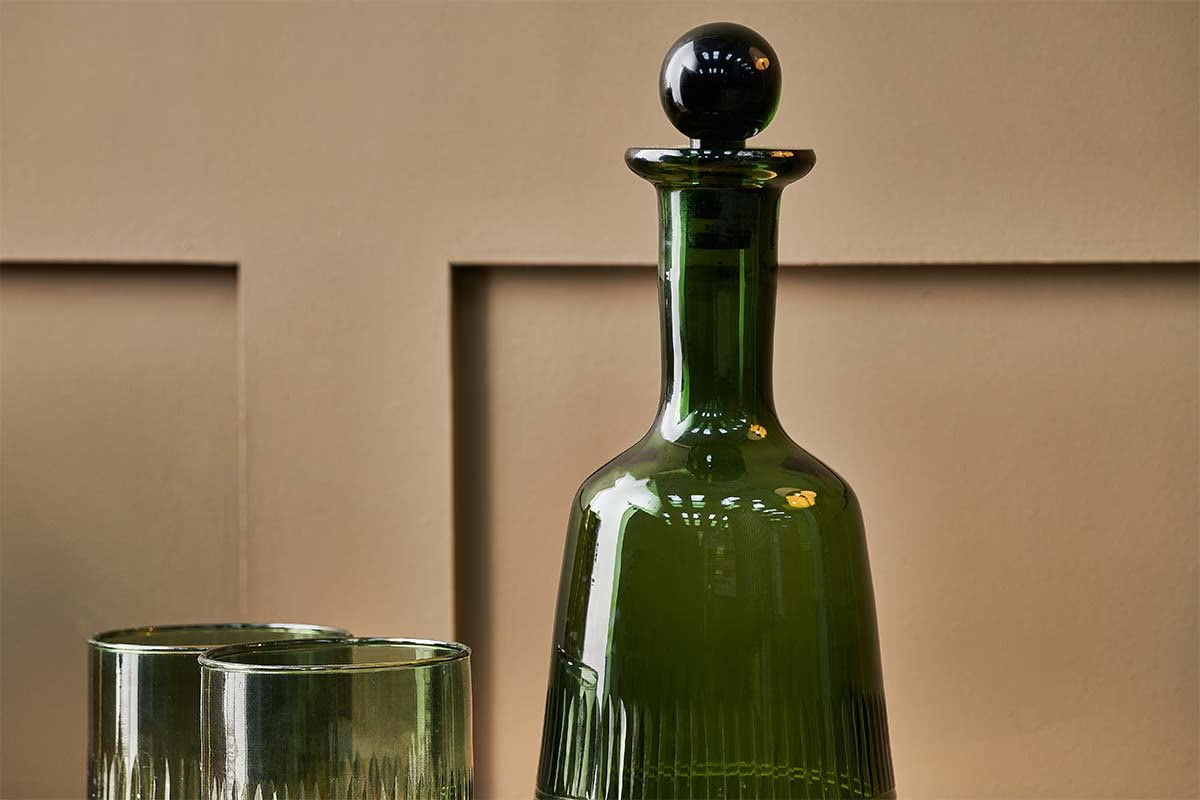 Nkuku - Mila Decanter - Dark Emerald