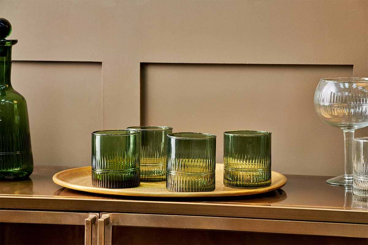 Nkuku - Mila Tumbler - Dark Emerald (Set of 4)