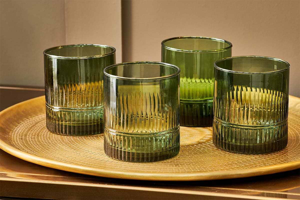 Nkuku - Mila Tumbler - Dark Emerald (Set of 4)