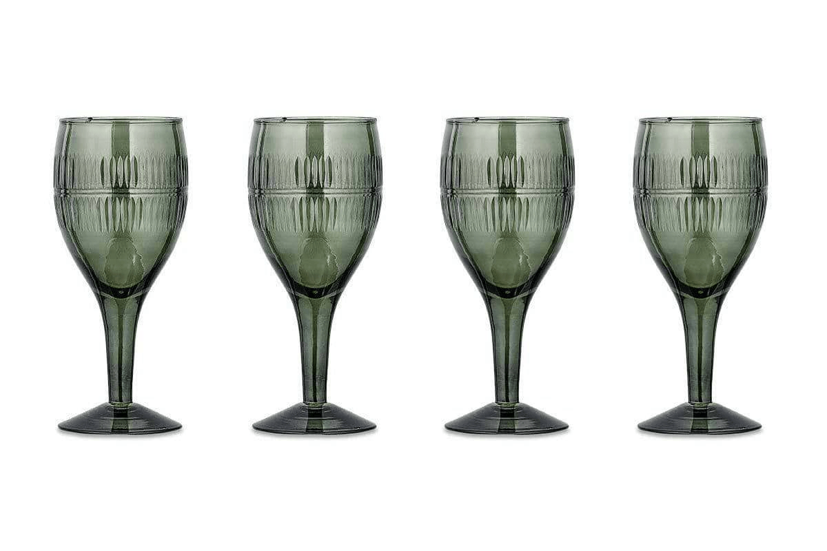 Nkuku - Mila Wine Glass - Dark Emerald (Set of 4)